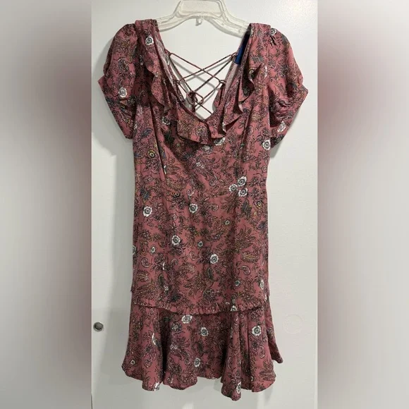 Blue Rain Womens Dress Pink Floral Size M 100% Rayon - Picture 2 of 11